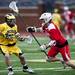 Michigan sophomore Will Meter defends in the game against Ohio State at Michigan Stadium on Saturday, April 13. AnnArbor.com I Daniel Brenner
